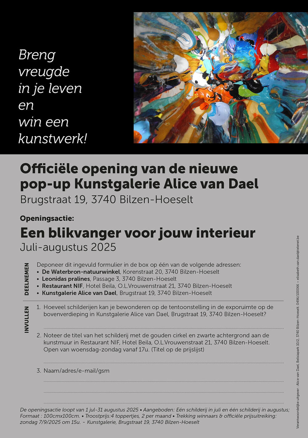 Artistieke speurtocht WIN EEN KUNSTWERK