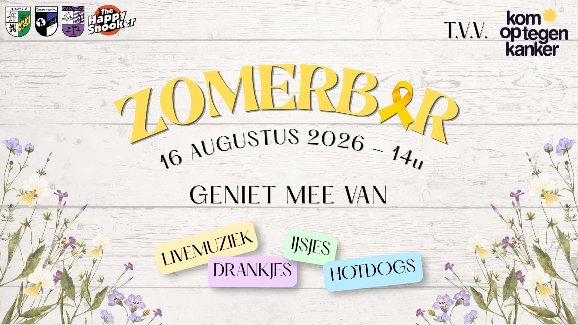 Zomerbar ten voordele van Kom Op Tegen Kanker