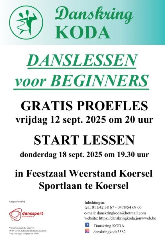 Koerselse Danskring KODA start nieuw dansseizoen