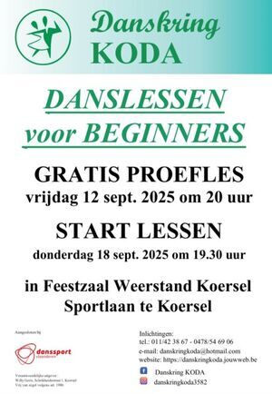Koerselse Danskring KODA start nieuw dansseizoen