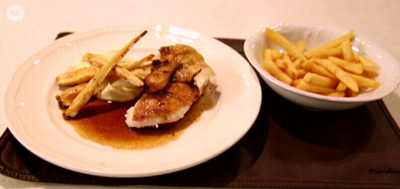 Braadkip, geroosterde pastinaak en tijm