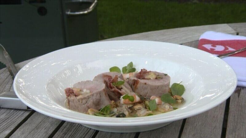 Varkenspakketje met peer en Chimay