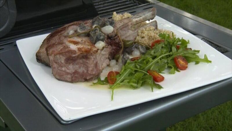 gegrilde varkenskroon met quinoa