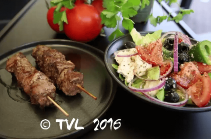 Souvlaki’s met Griekse salade